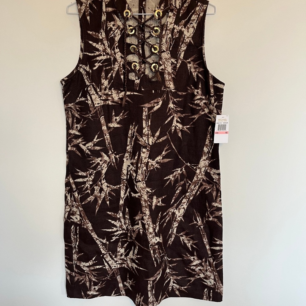 Michael Kors NWT Chocolate Patterned Dress Women’s Size 10